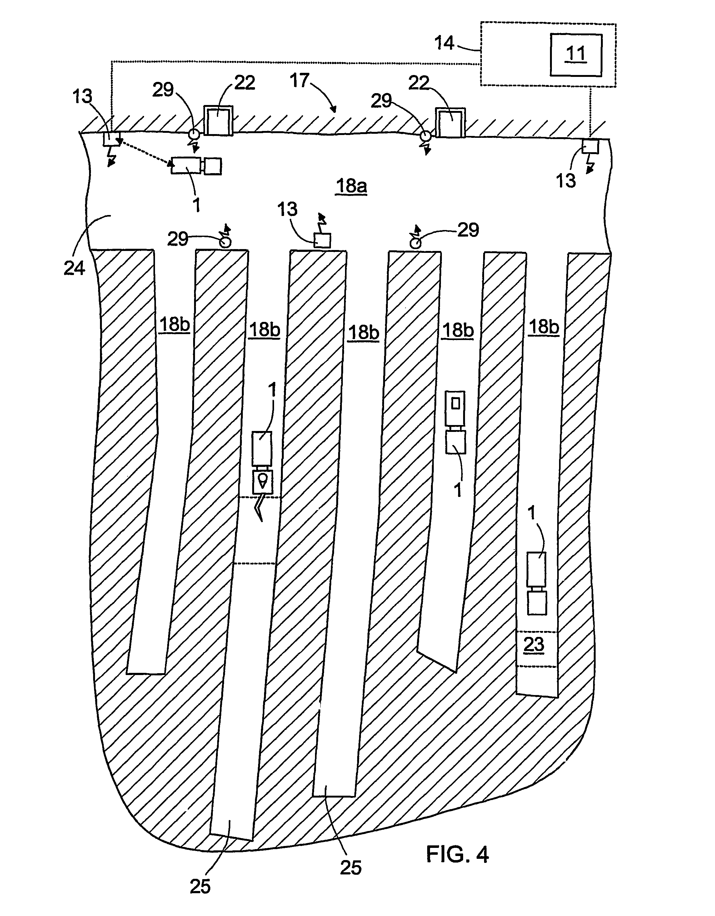 Arrangement for monitoring the location of a mining vehicle in a mine