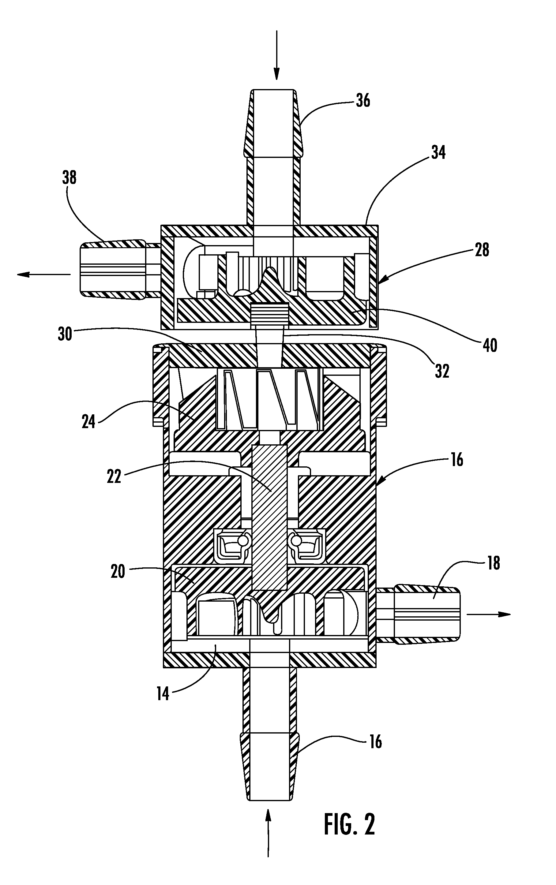 Pump assembly for an emergency eyewash station