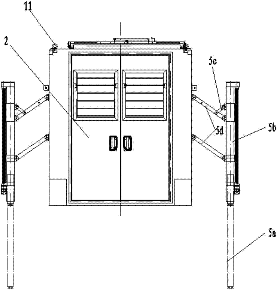 Box-type emergency base station capable of being lifted and self-unloaded