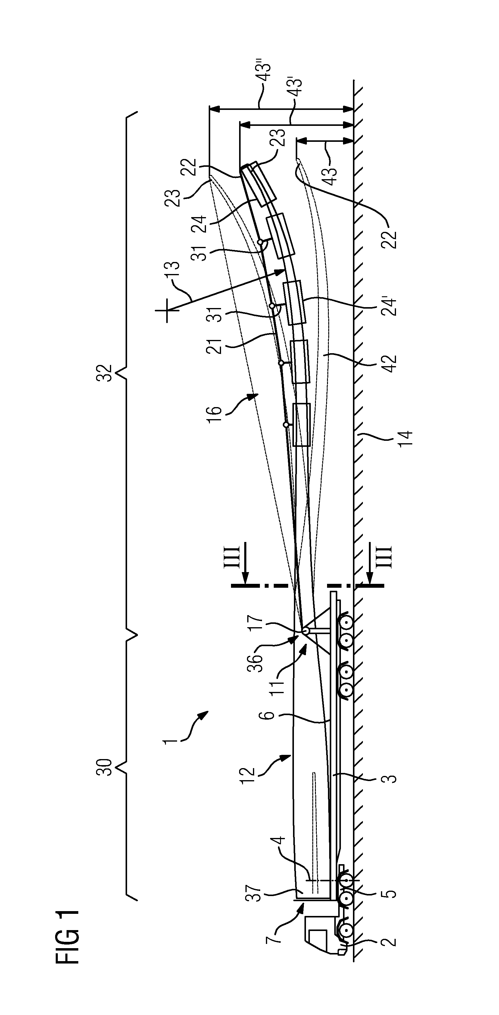 Transport system for a wind turbine blade