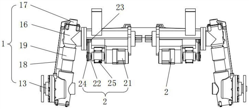 Power self-adaptive adjusting device suitable for paddy field spraying machine and control method