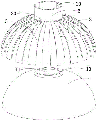 Negative oxygen ion LED lampshade and lamp composed thereof