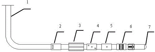 Continuous oil pipe sectional sand-blasting perforation casing fracturing pipe column and casing fracturing method