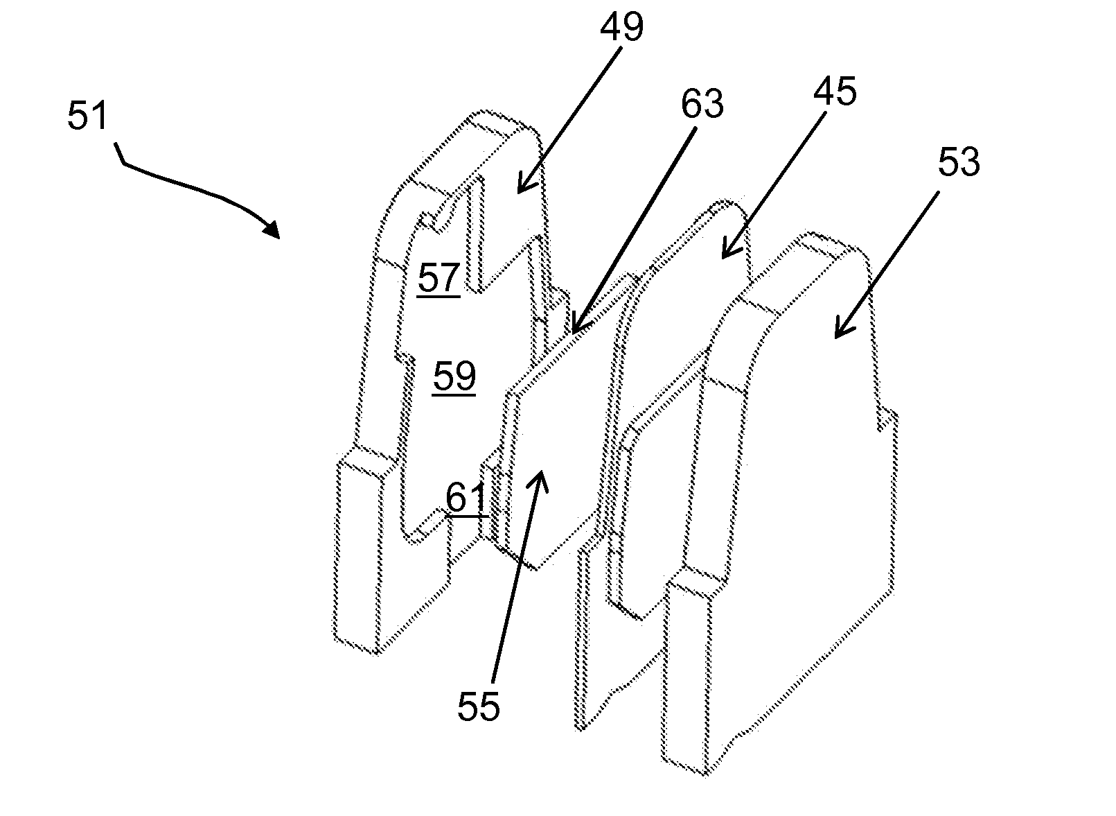 Mold for vulcanizing a tire tread, comprising at least one added element in a cord