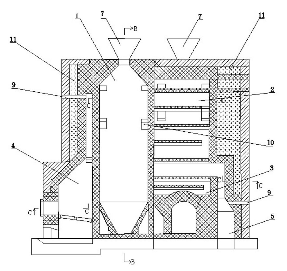 Pot-type calcining furnace