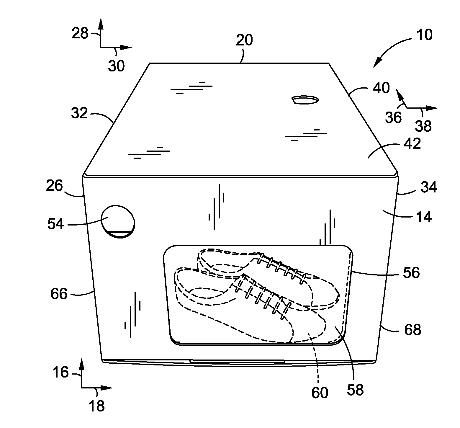 Universal two-cell storage box