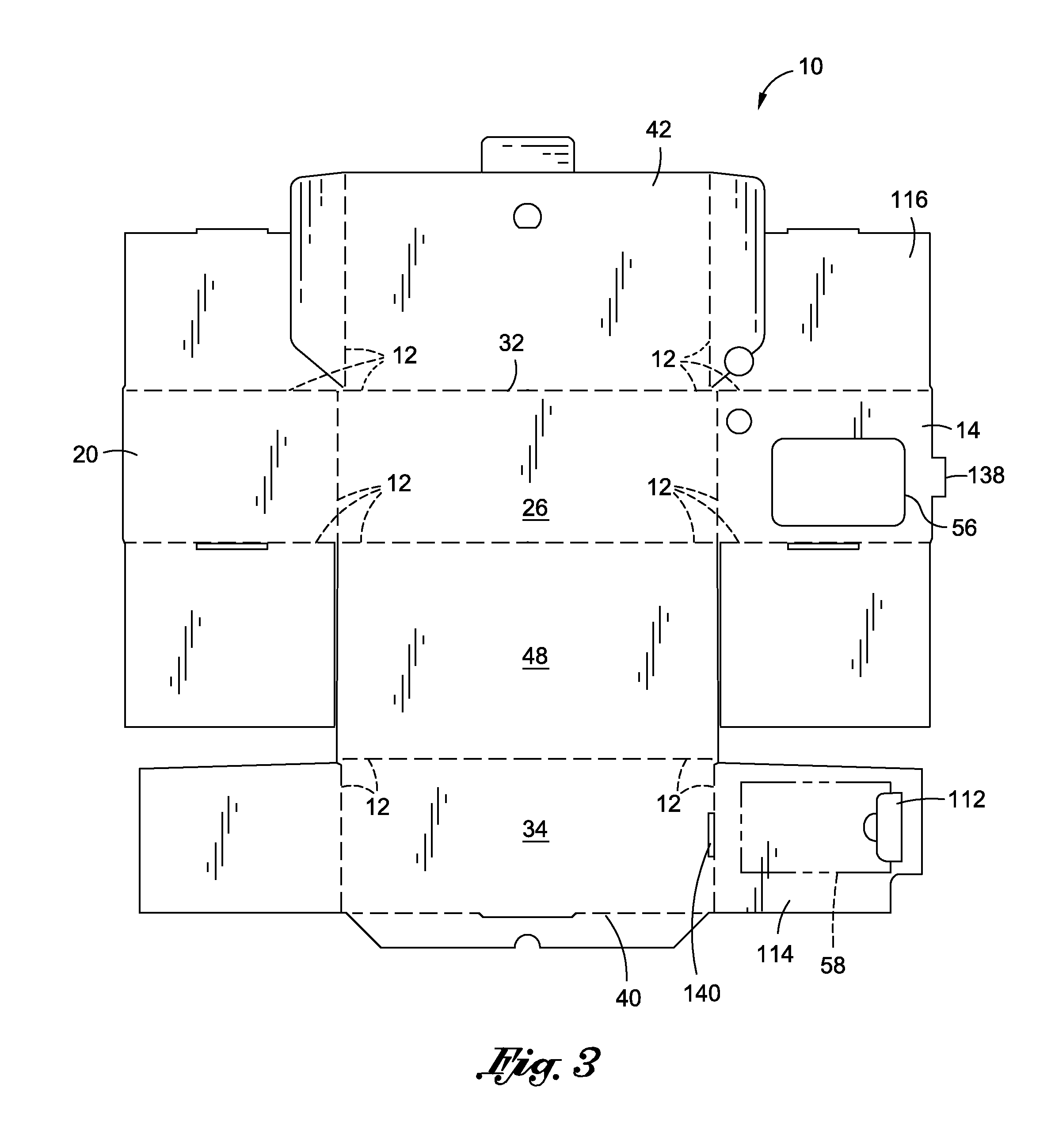 Universal two-cell storage box