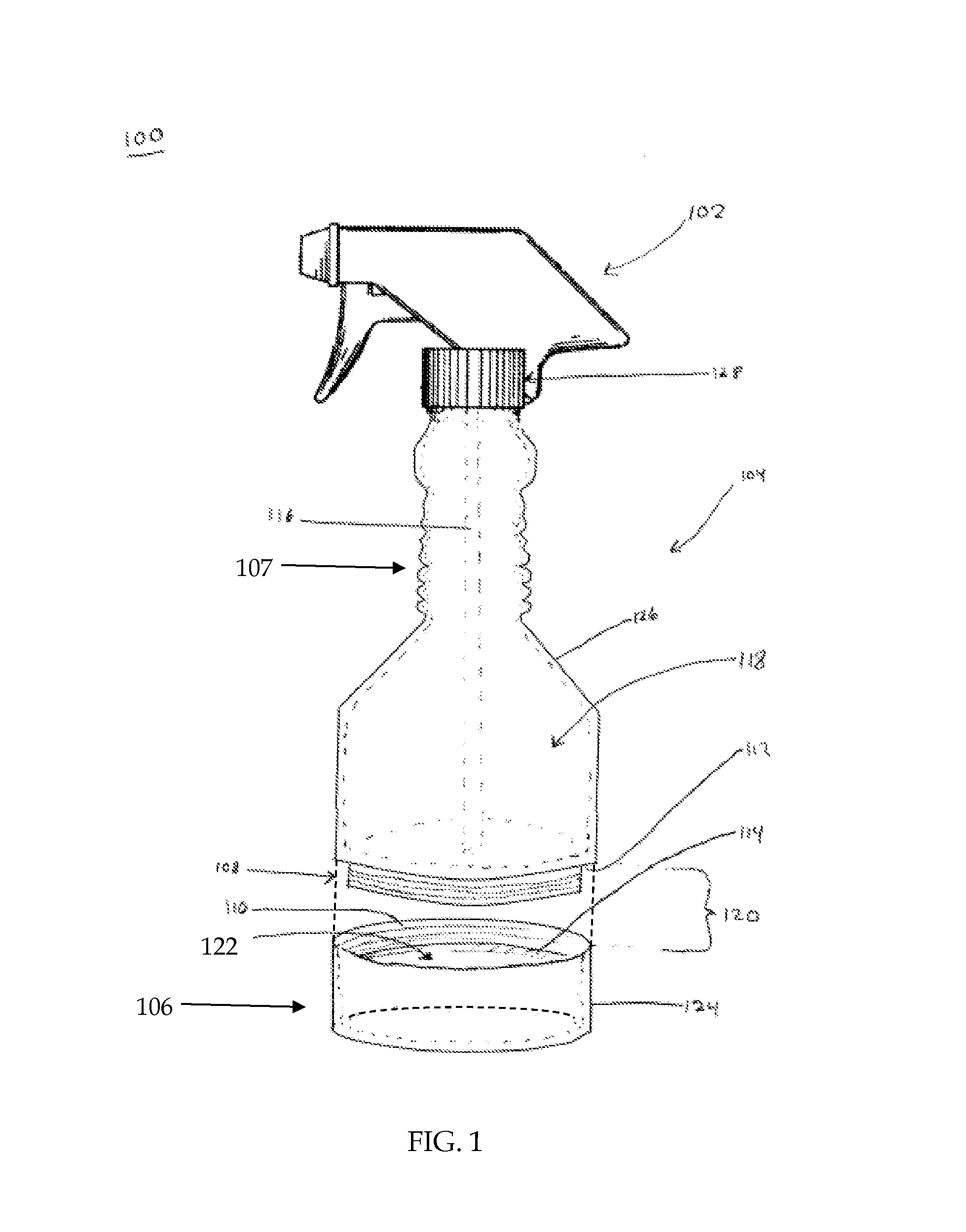 Spray bottle with storage area and methods thereof