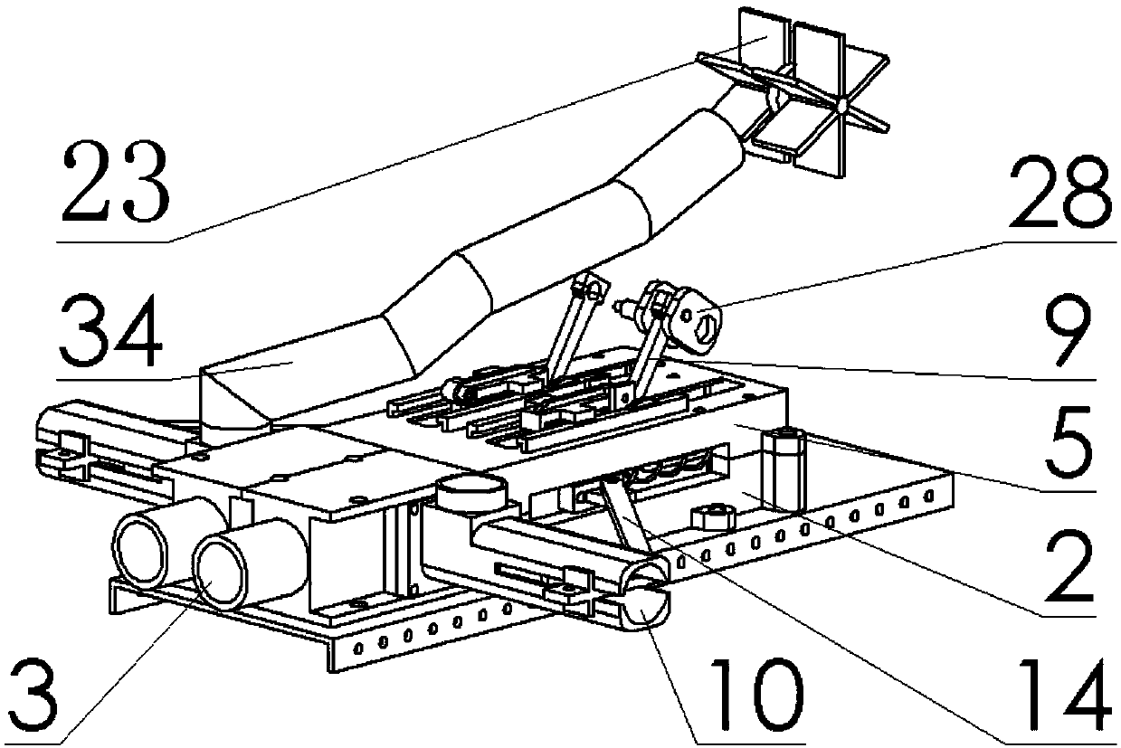 A two-barrel BB projectile launching mechanism capable of continuous shooting