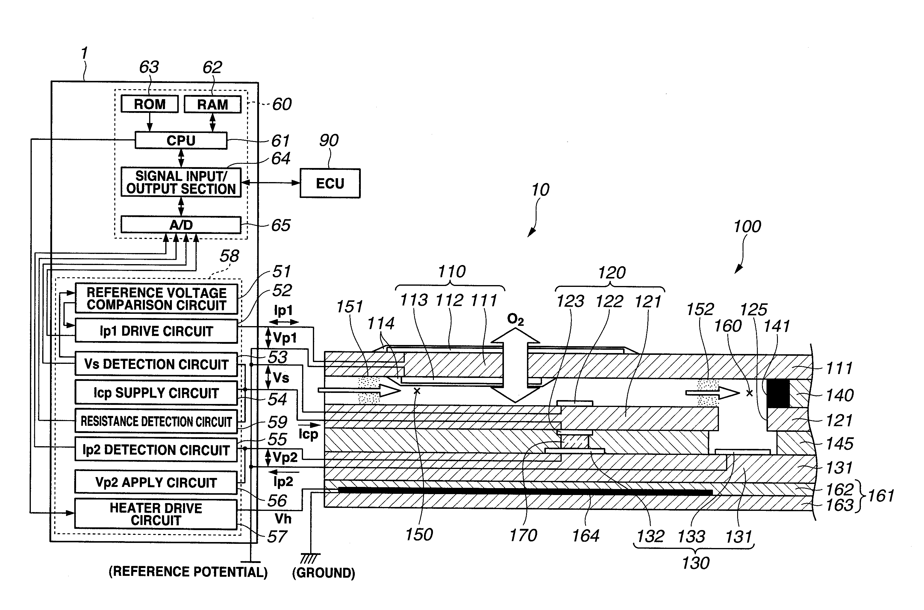 Apparatus and method for controlling a gas sensor