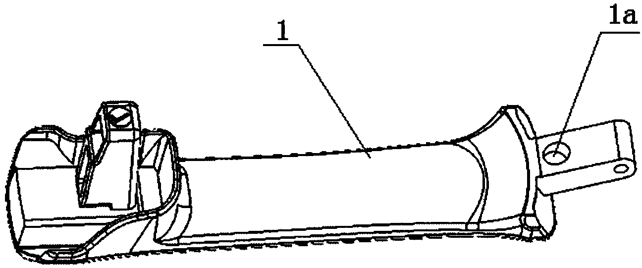 Sealed structure for gas aided injection molding technological hole of automobile door handle