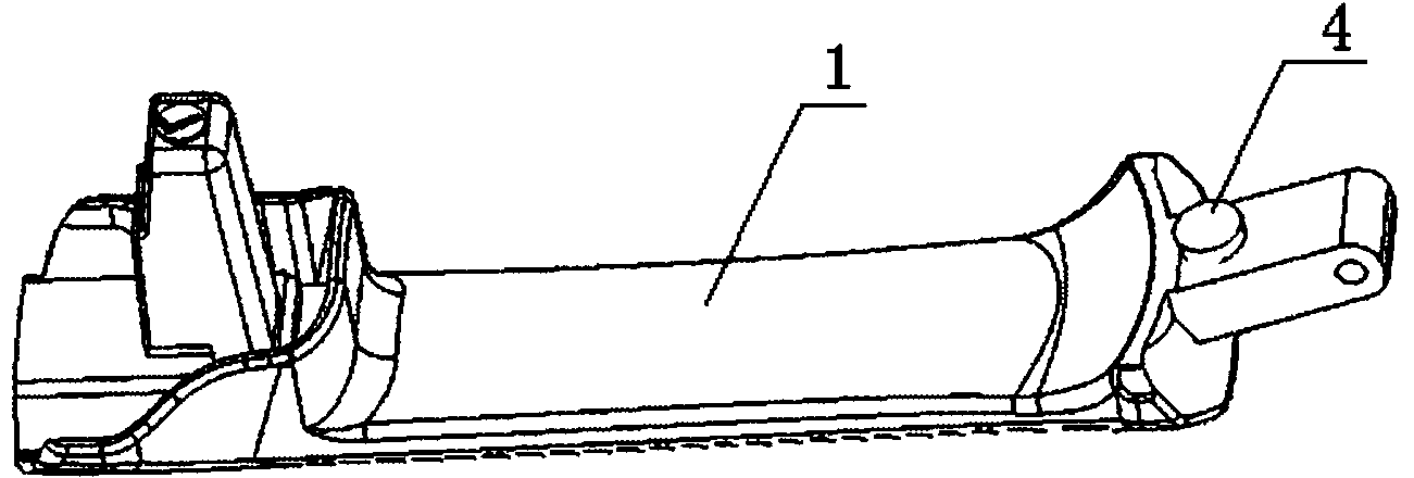 Sealed structure for gas aided injection molding technological hole of automobile door handle