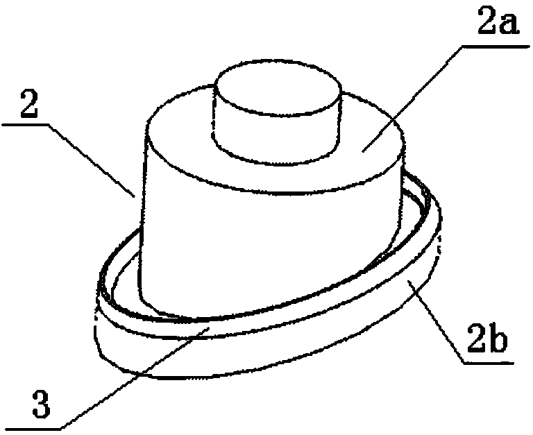 Sealed structure for gas aided injection molding technological hole of automobile door handle