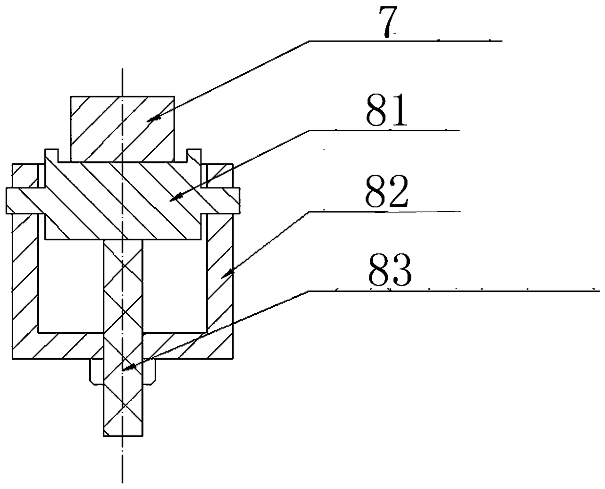 Clamping and jacking device of aluminum electrolytic cell