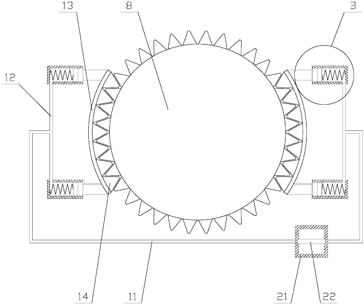 Movable fire water monitor with stable structure and convenience to adjust