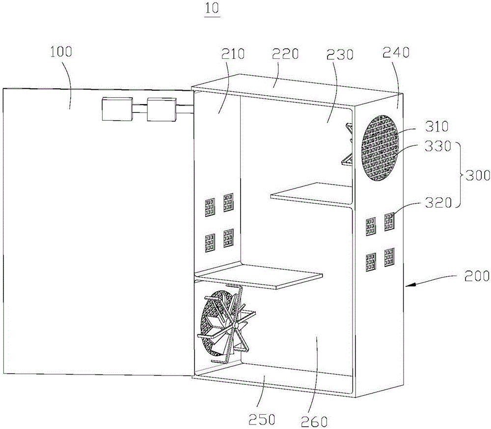 Electric appliance cabinet and dustproof control method