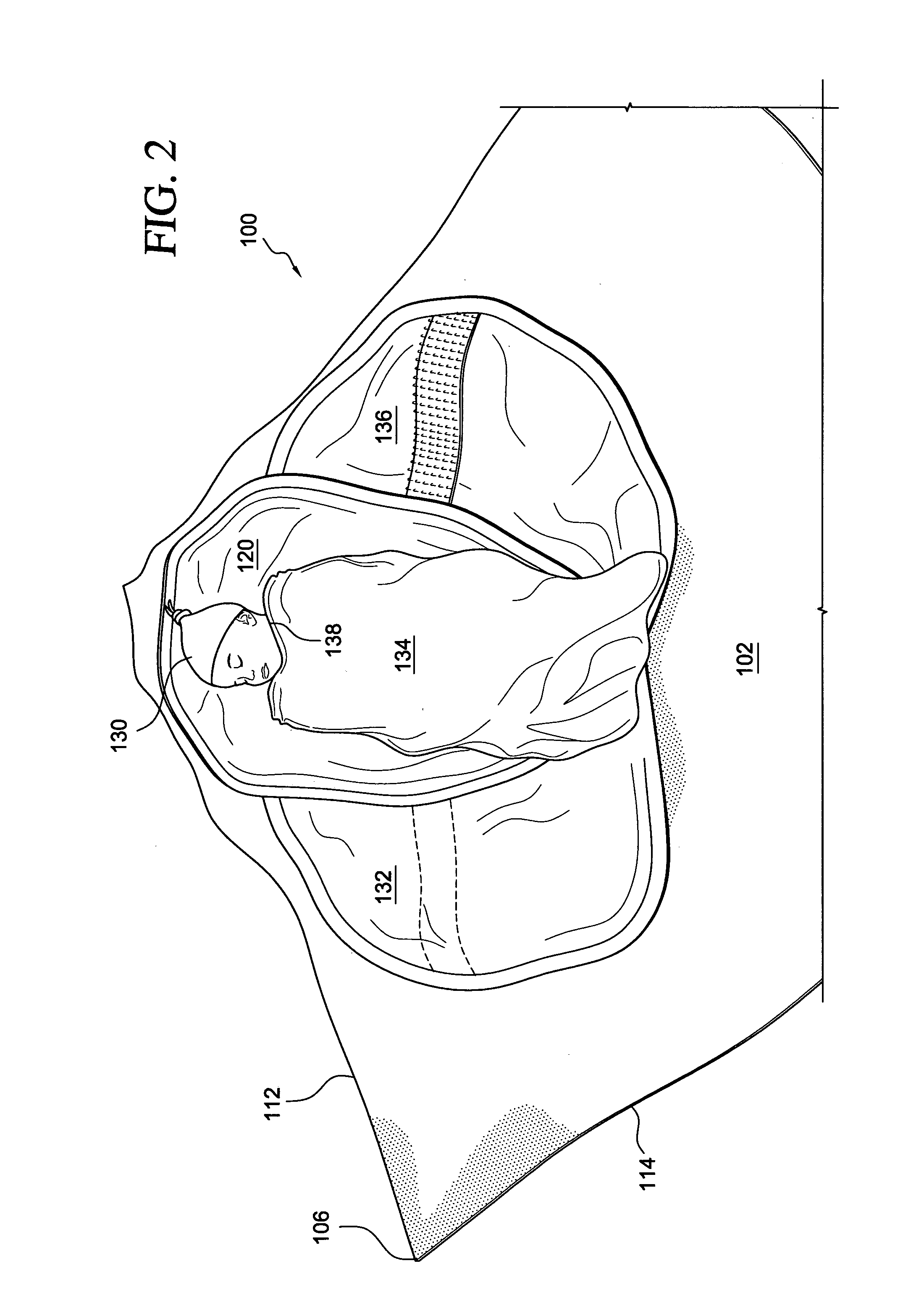 Swaddling blanket, paticularly for use in connection with premature infants, and method of using the same