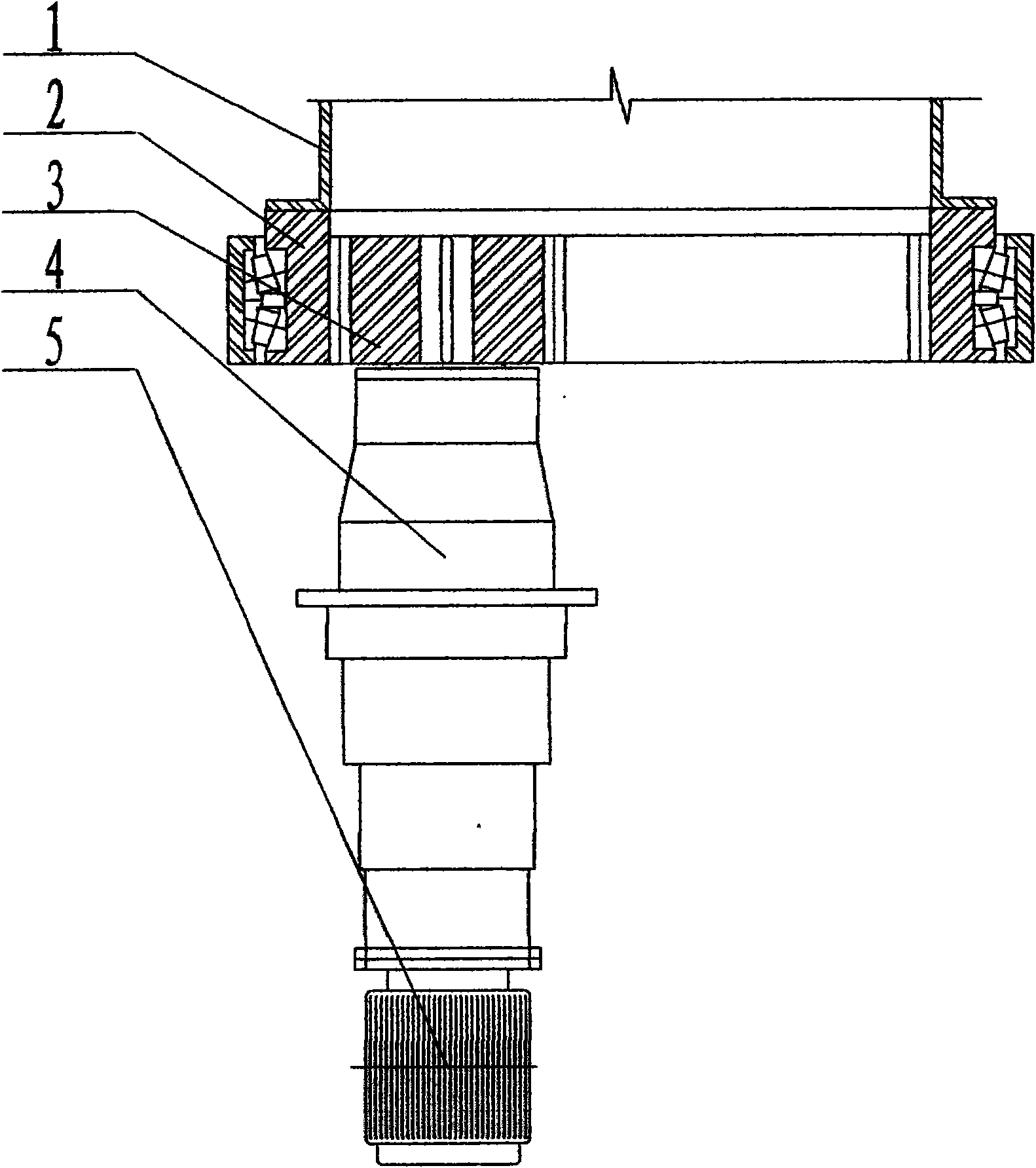 Blade pitch changing device of wind power generation device