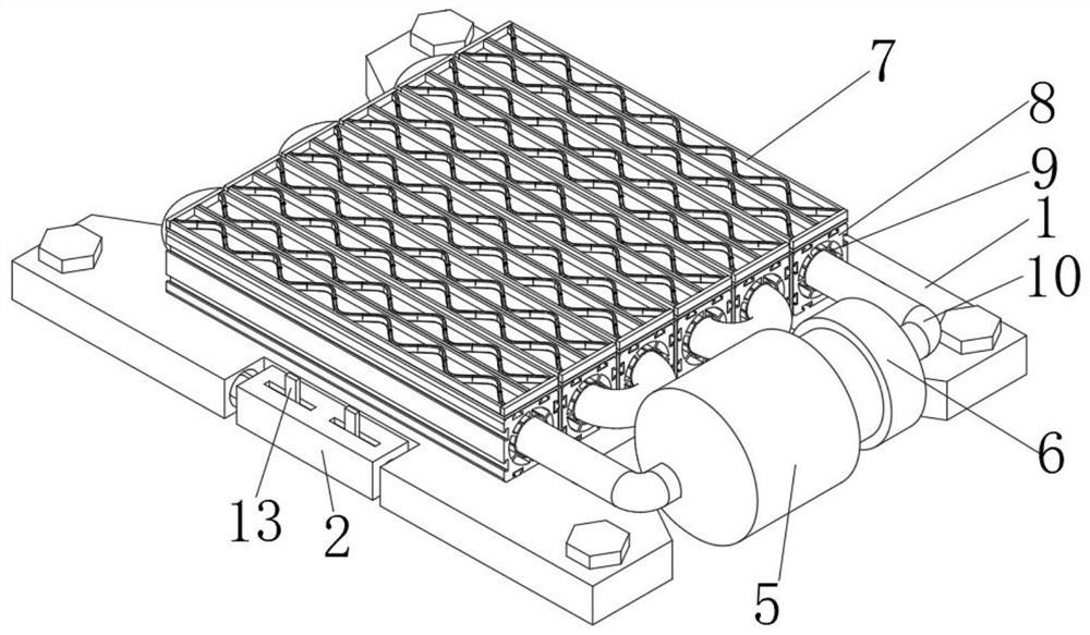 A new energy vehicle water-cooled condenser with heat exchange structure