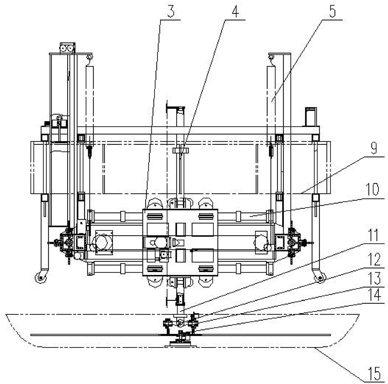 Motion and resistance testing device for ship and marine structures