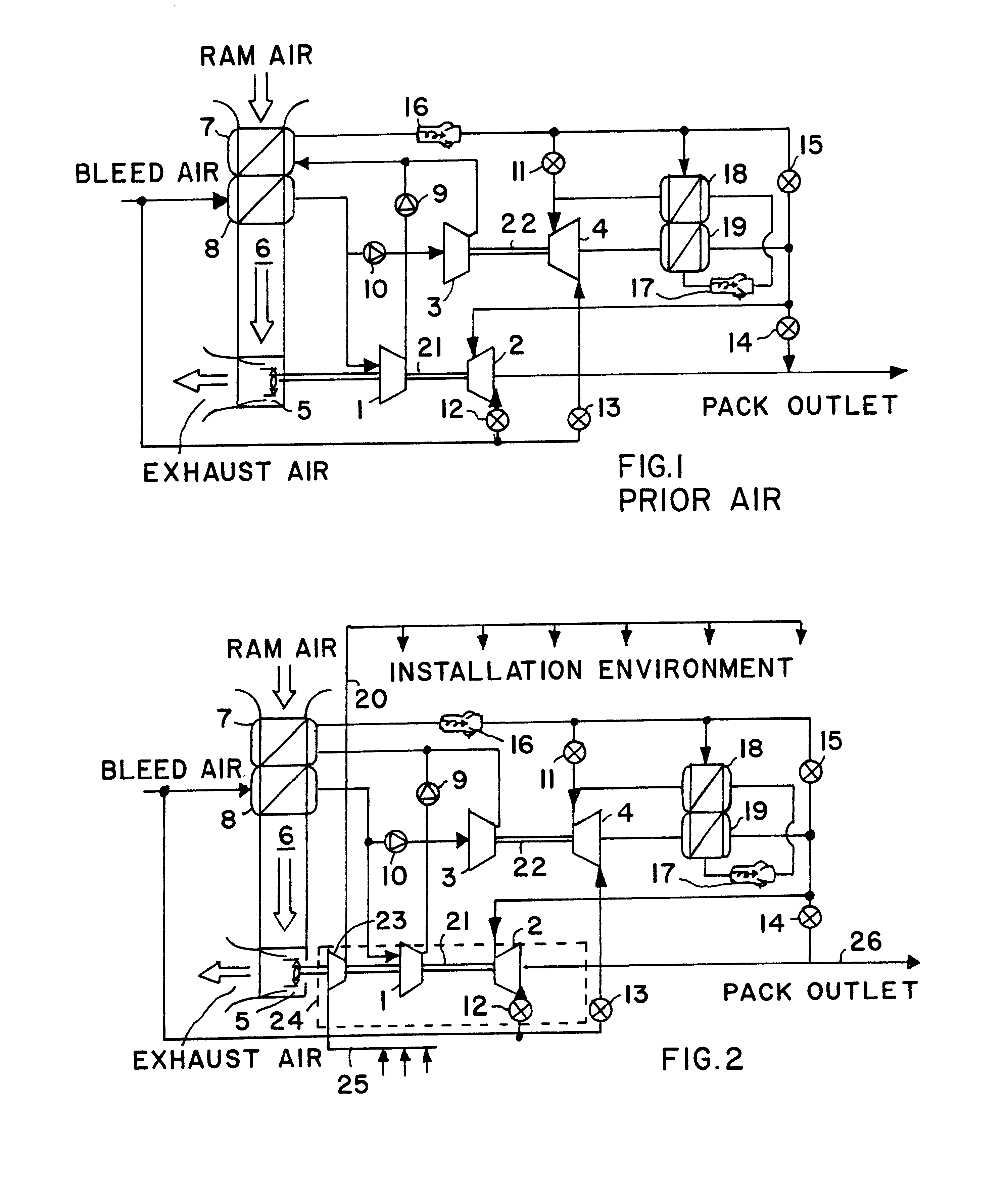Aircraft air conditioning system providing auxiliary ventilation