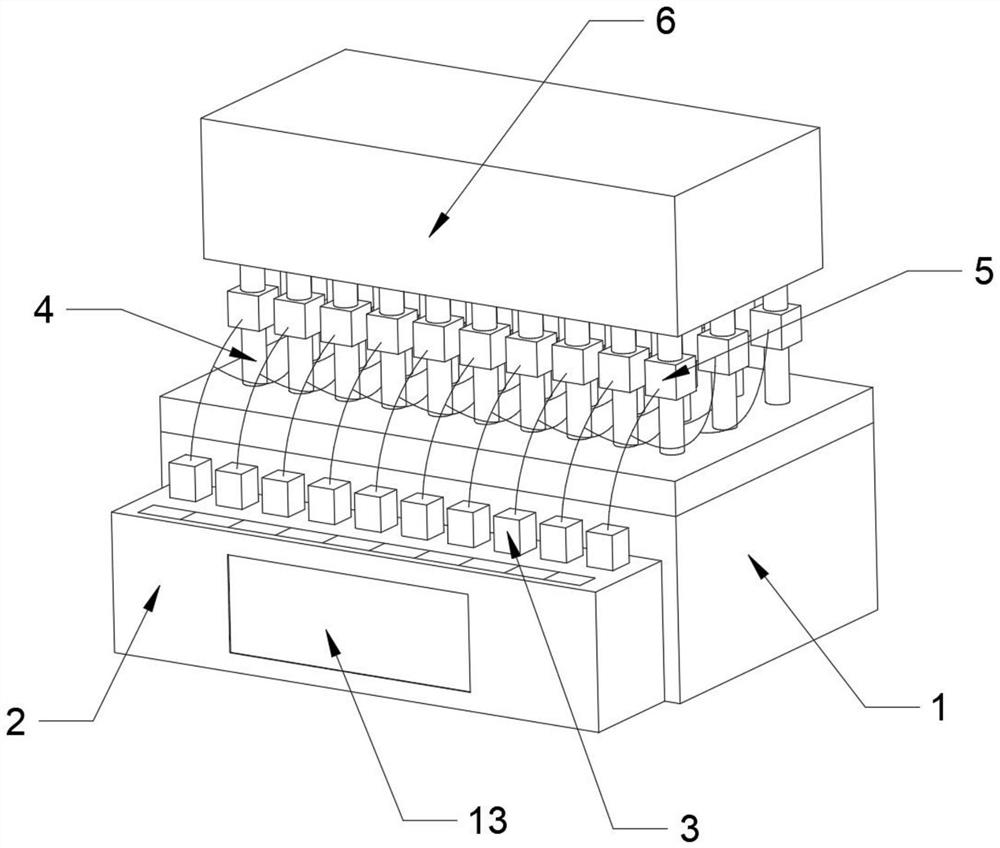 Automatic high-throughput PCR (Polymerase Chain Reaction) portable equipment based on chip