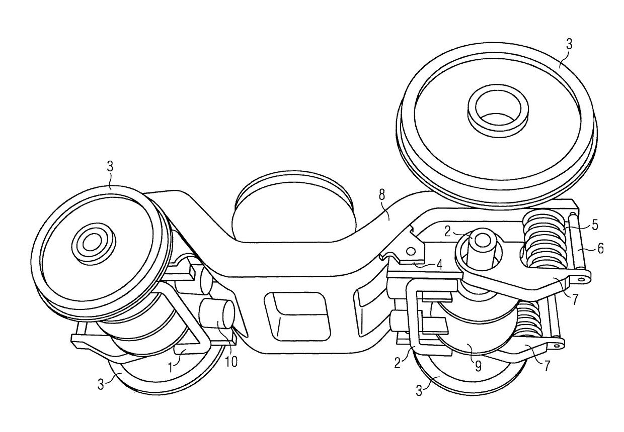 Wheelset bearing for the wheelset of a rail vehicle having an internally mounted truck