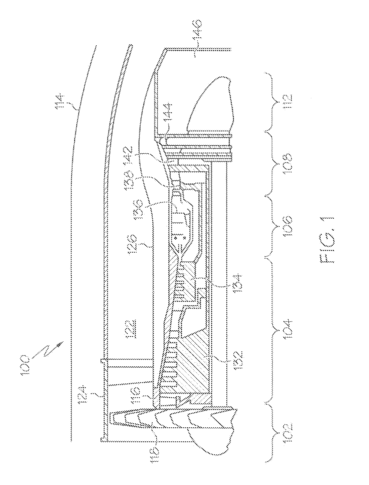 Gas turbine engine in-board cooled cooling air system