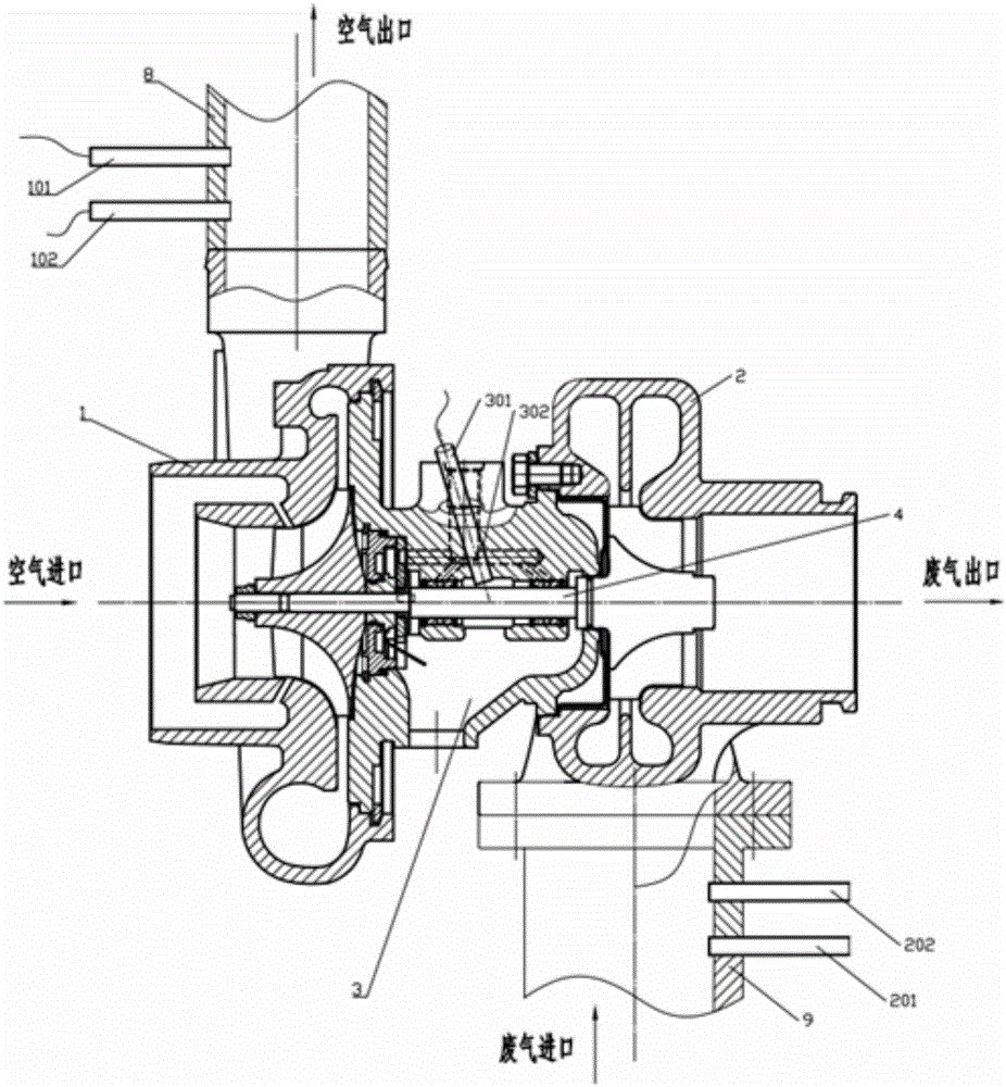 Vehicle-mounted turbocharger monitoring system and method for motor vehicle