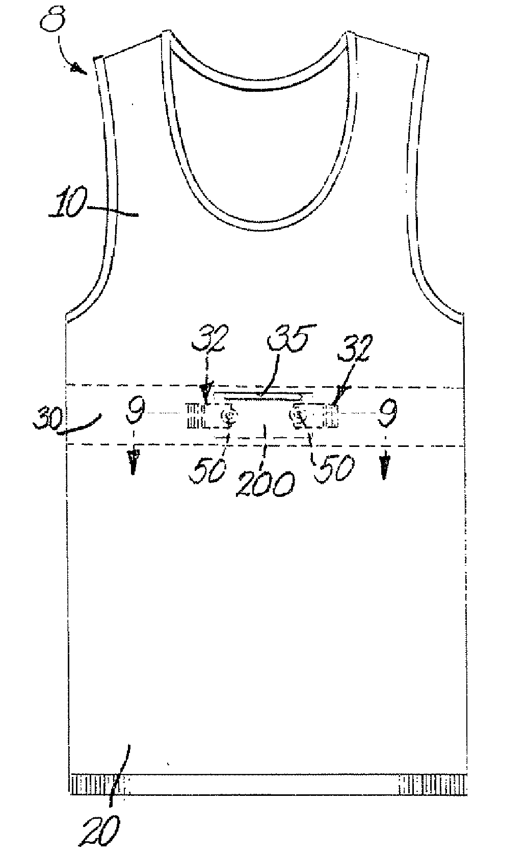 Wearable article with band portion adapted to include textile-based electrodes and method of making such article