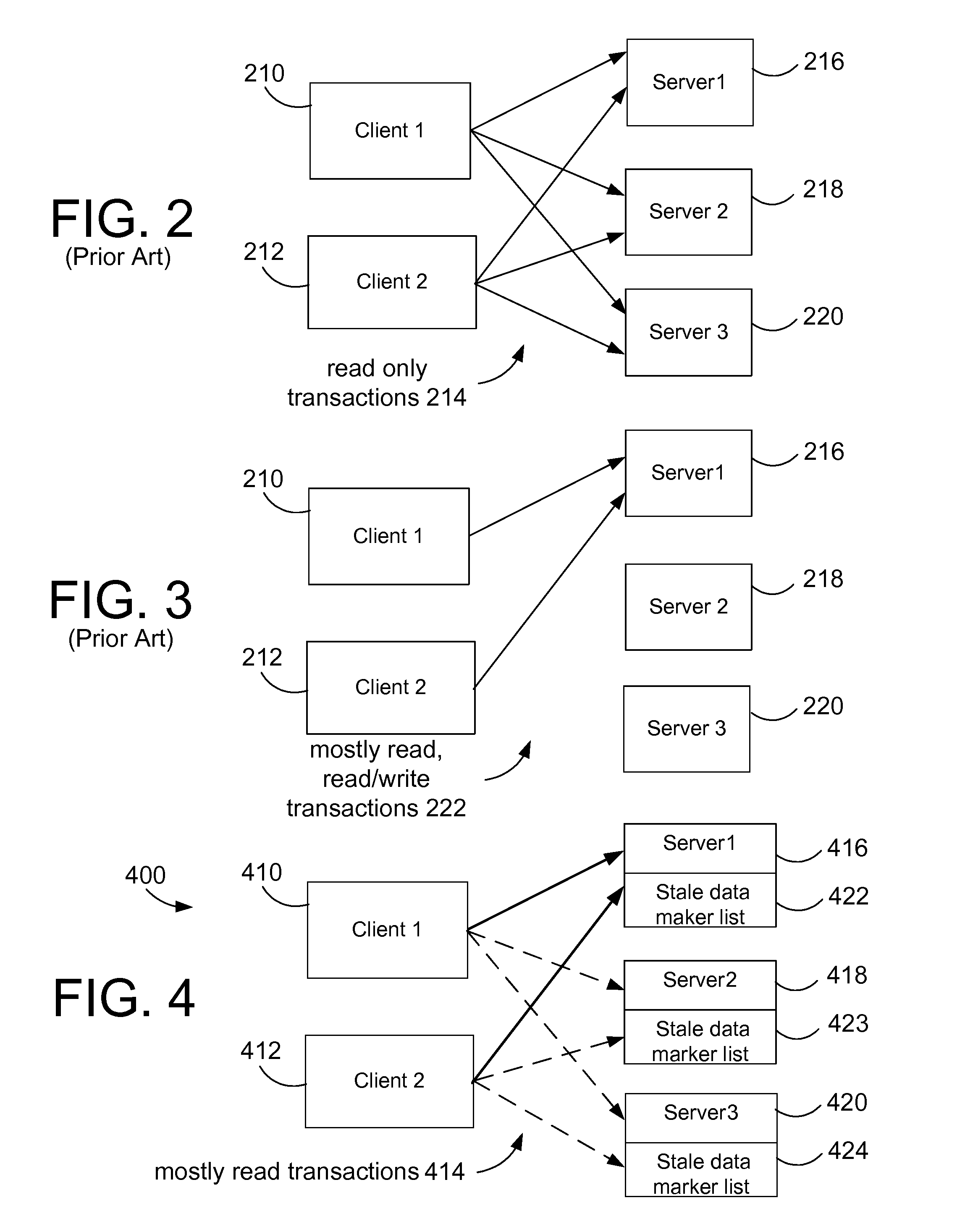 Efficient handling of mostly read data in a computer server