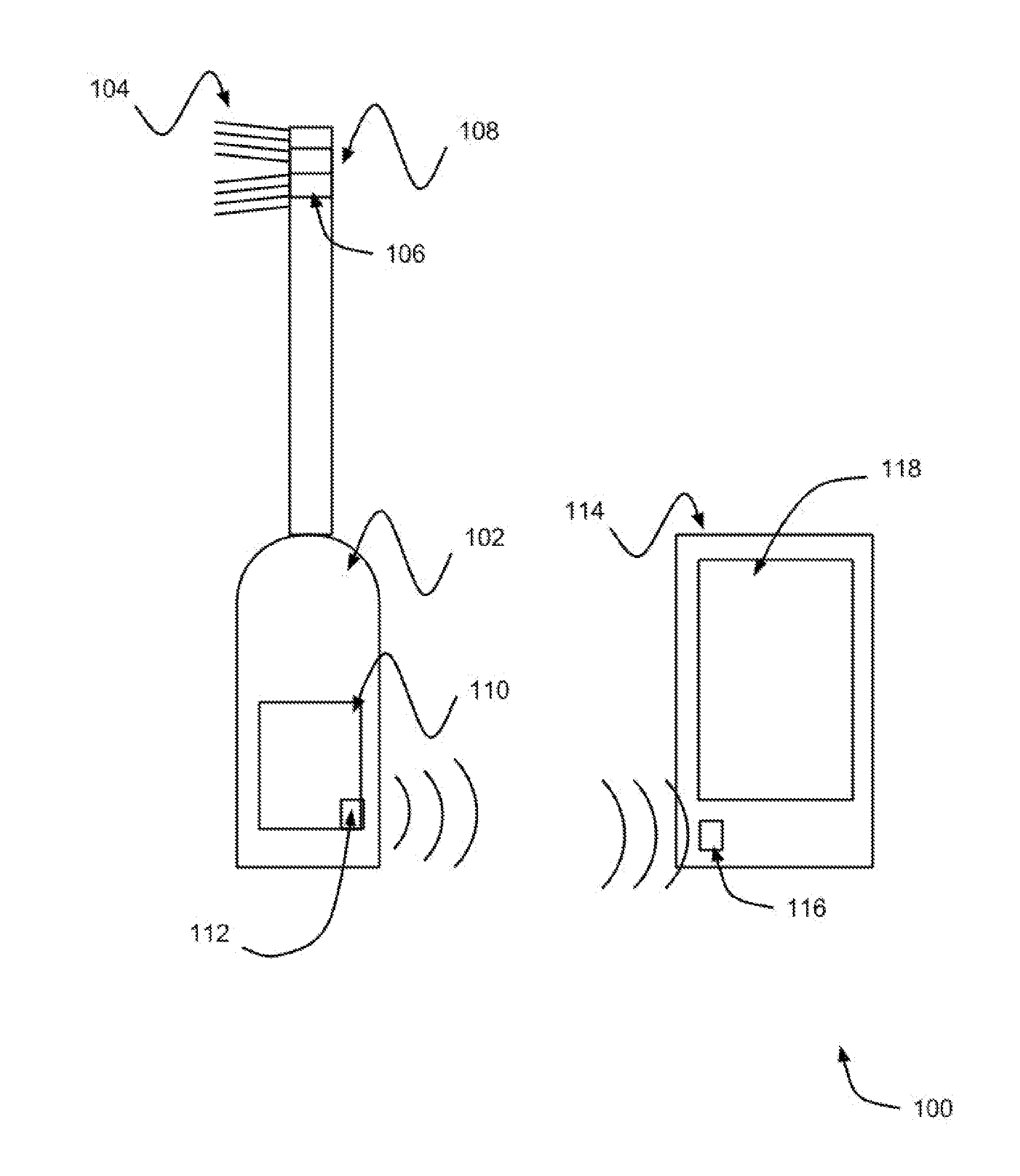 Method, system and apparatus for quantifying oral health with a toothbrush