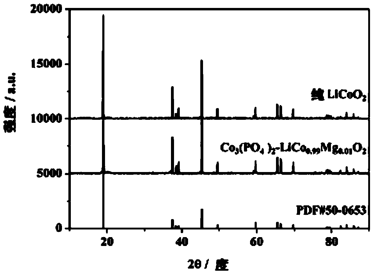 Doped and surface coating co-modified anode material for lithium ion battery and preparation method thereof