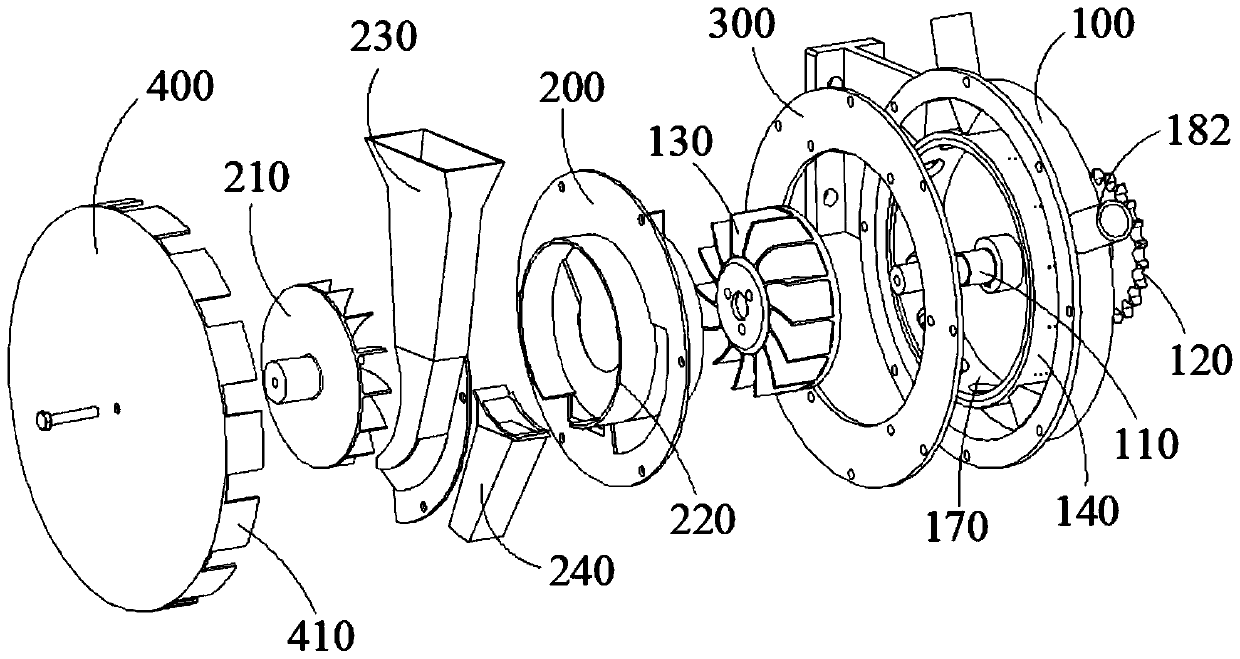 Double-impeller seed guiding device of systemic hole sowing seeding unit and using method thereof