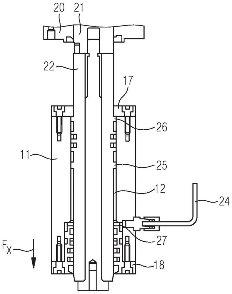 Compressor for process during punching and/or riveting