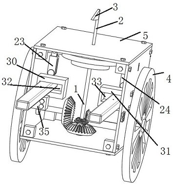 Southward pointing cart with composite fixed-axis differential mechanism