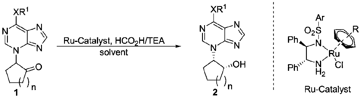 Method used for synthesis of chiral cis-carbocycle N3-purine nucleoside