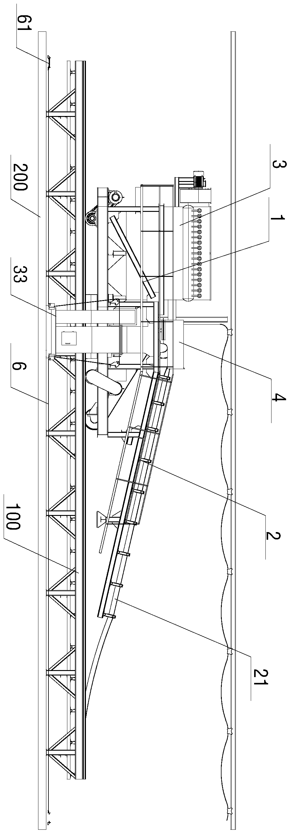 Movable dust removal discharging vehicle