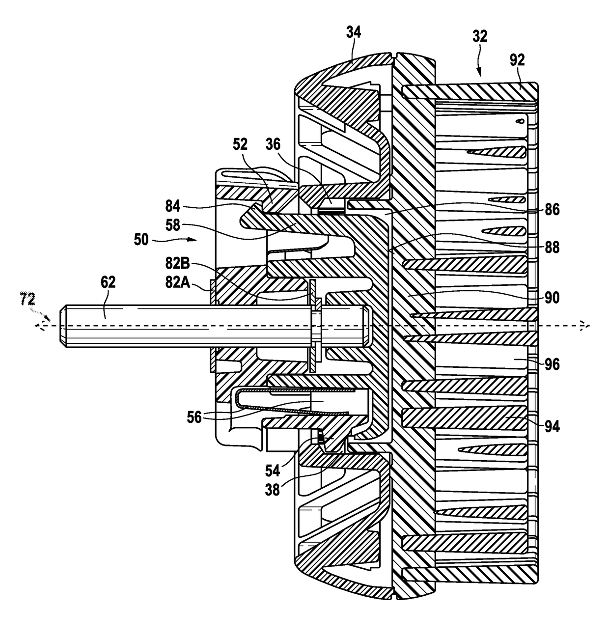 Skin treatment device and implement