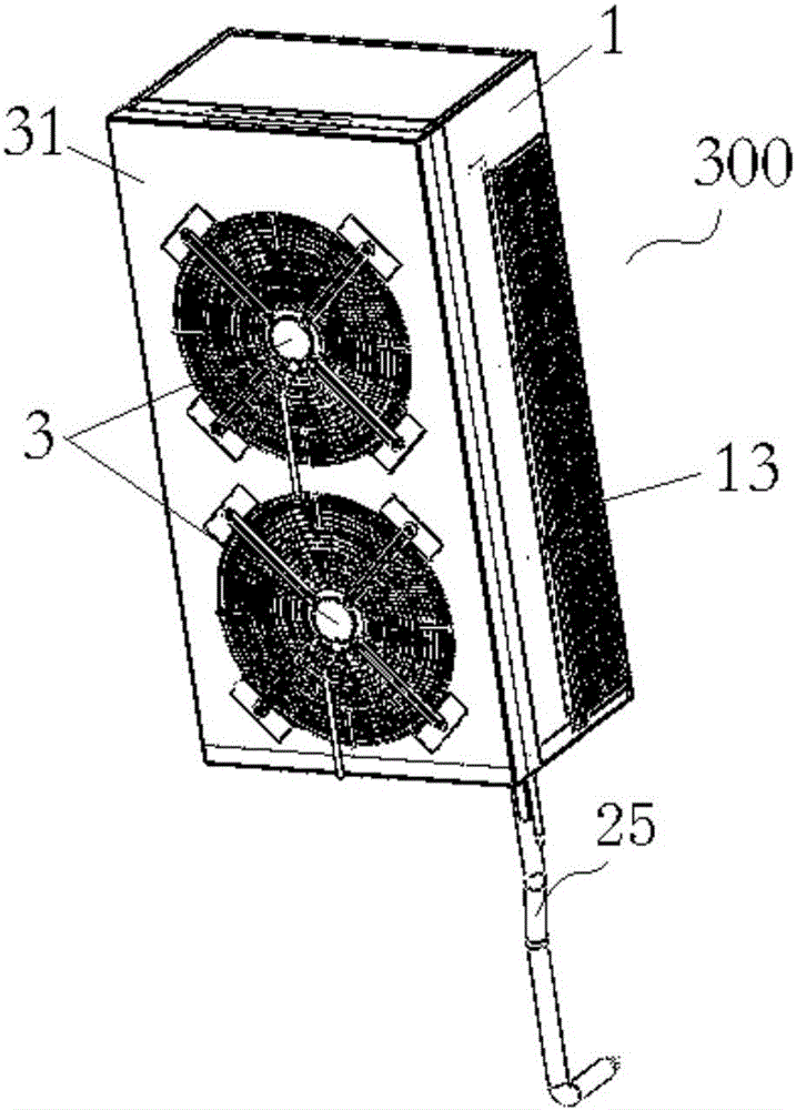 Modular evaporator structure and combined base station air conditioner provided with the same