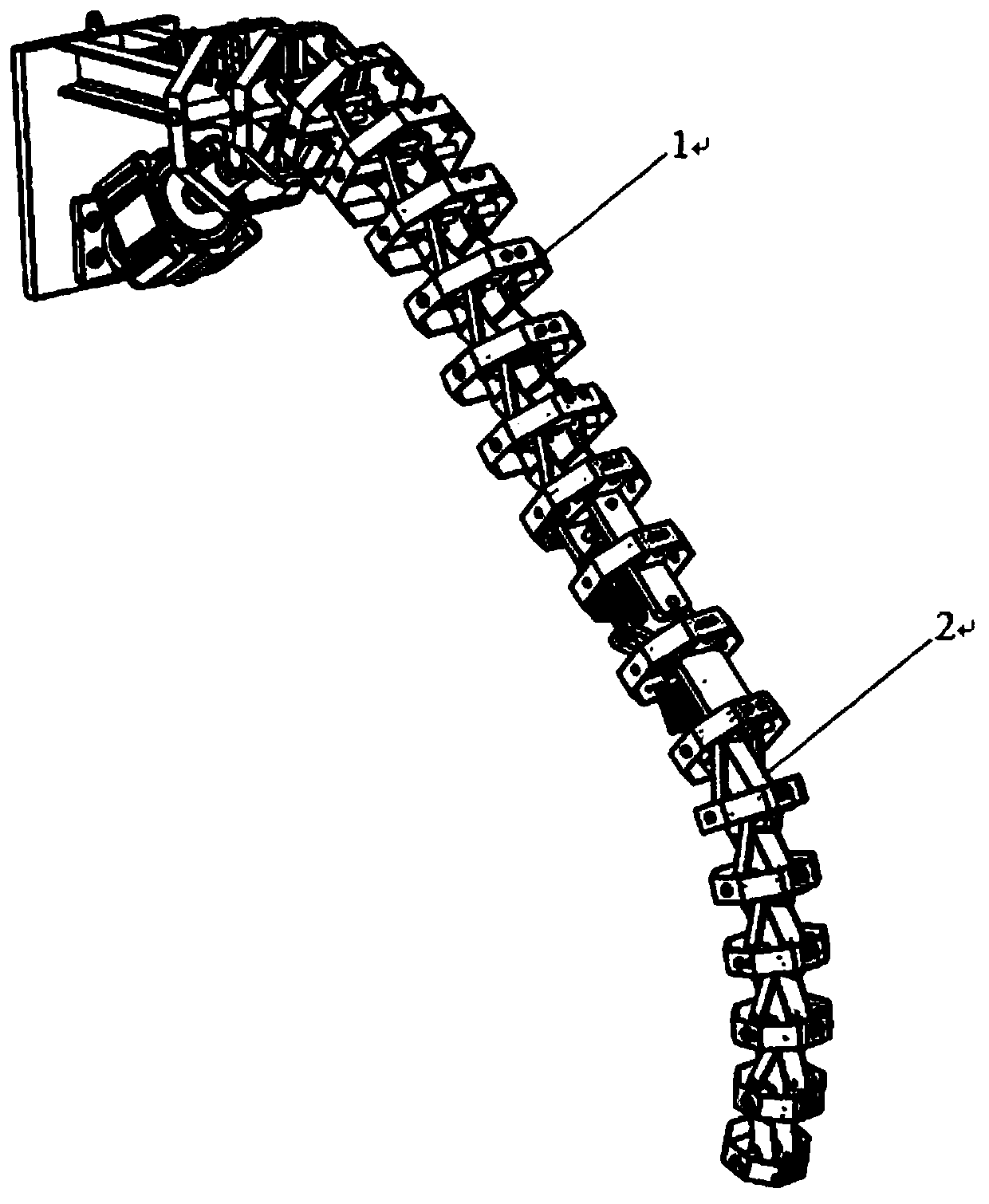 A bionic elephant trunk mechanism and amusement equipment using it