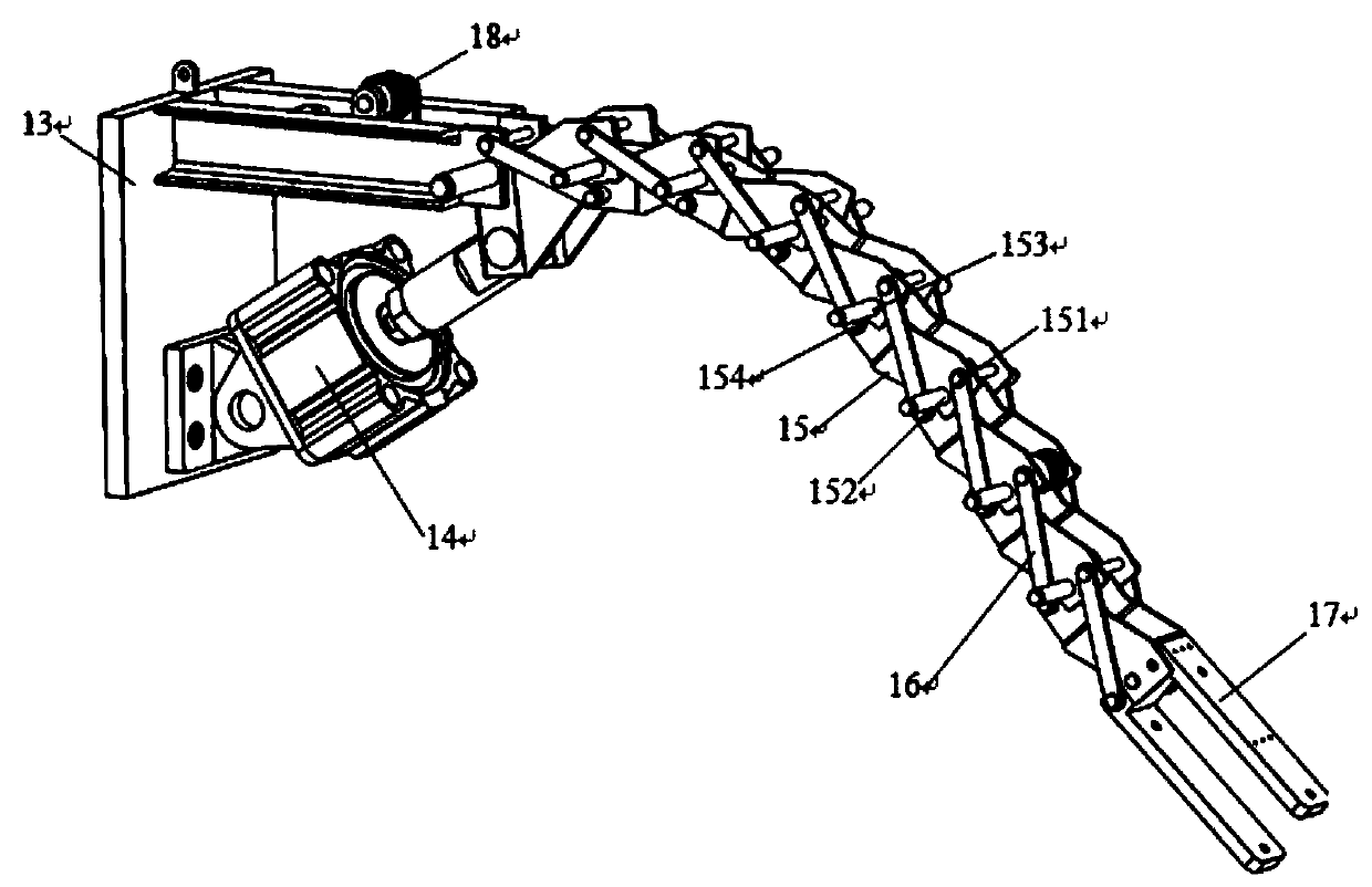 A bionic elephant trunk mechanism and amusement equipment using it