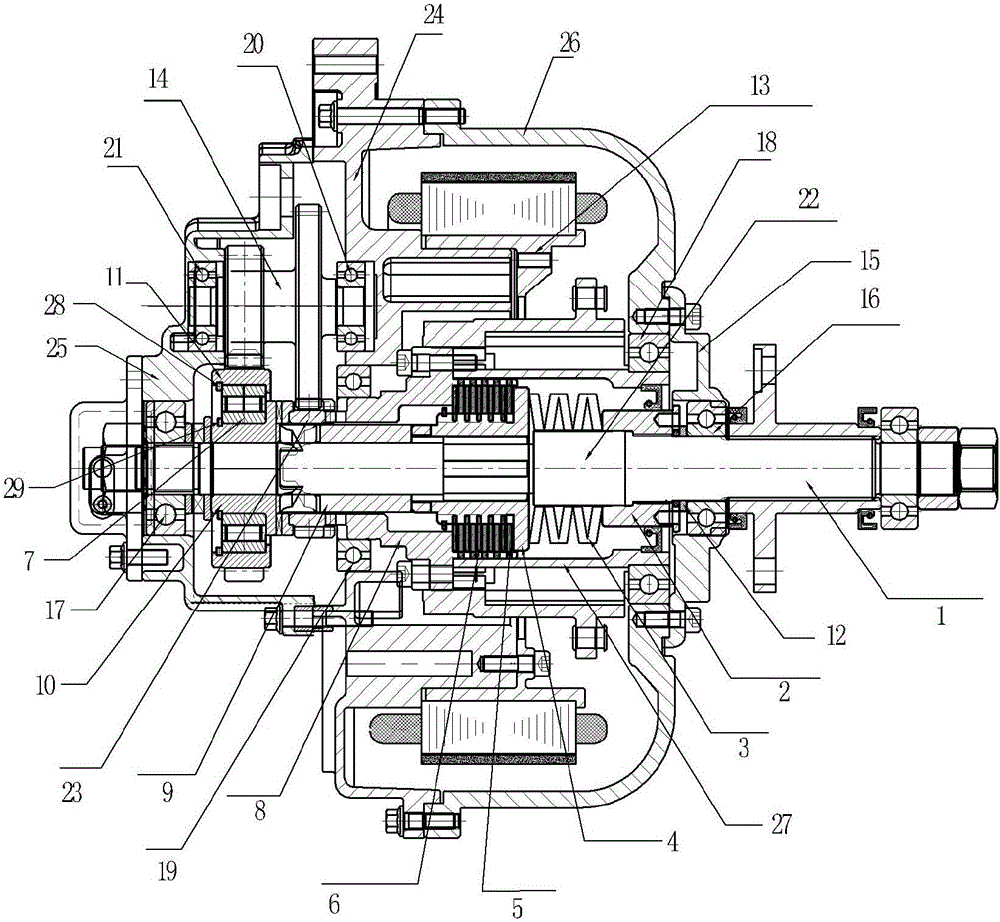 Self-adaption automatic separation drive assembly and overrunning clutch thereof