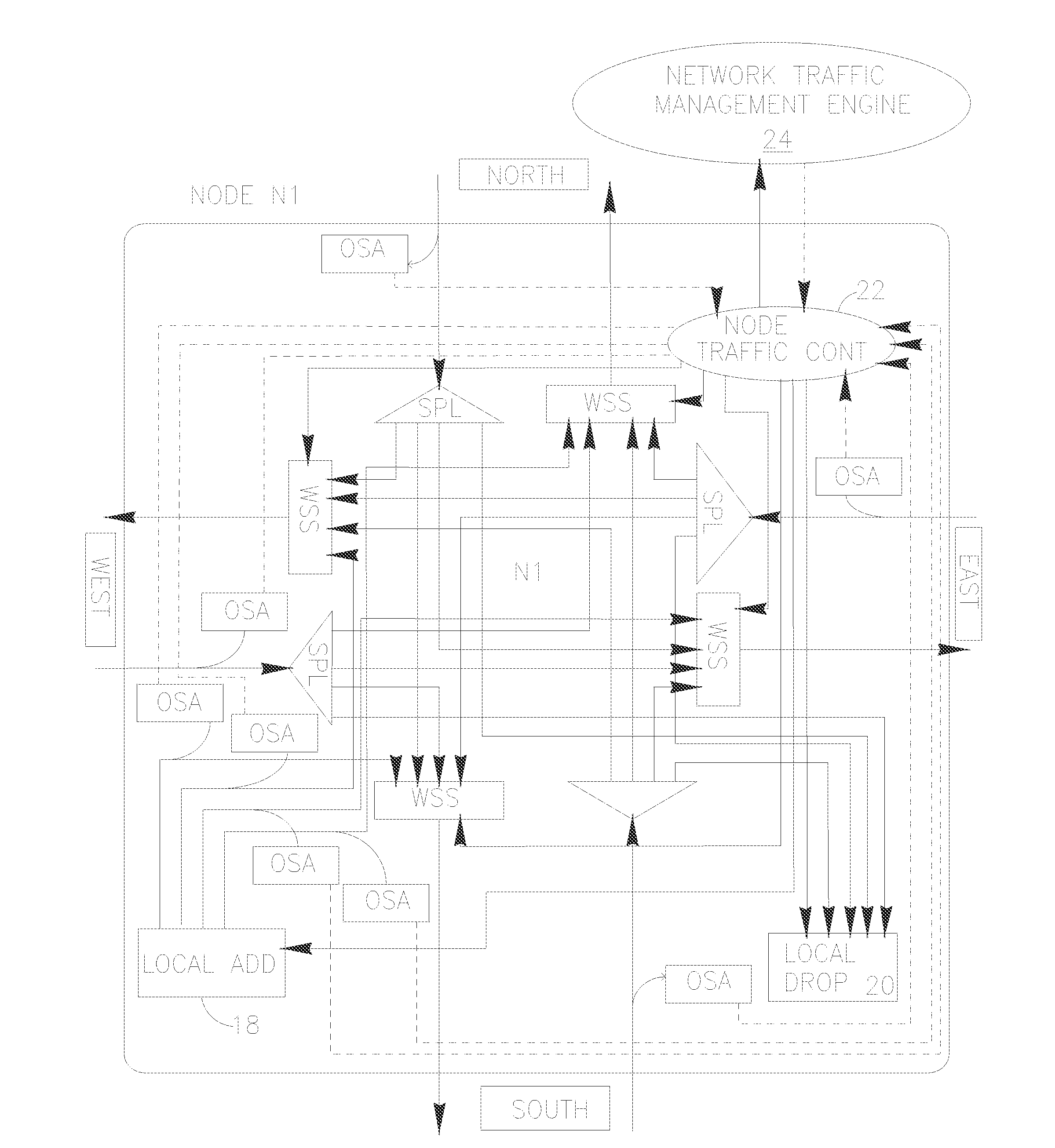 Method and a network node for improving bandwidth efficiency in an optical network