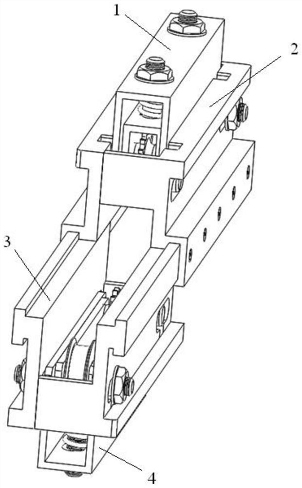 Adjustable telescopic automatic chain pressing device