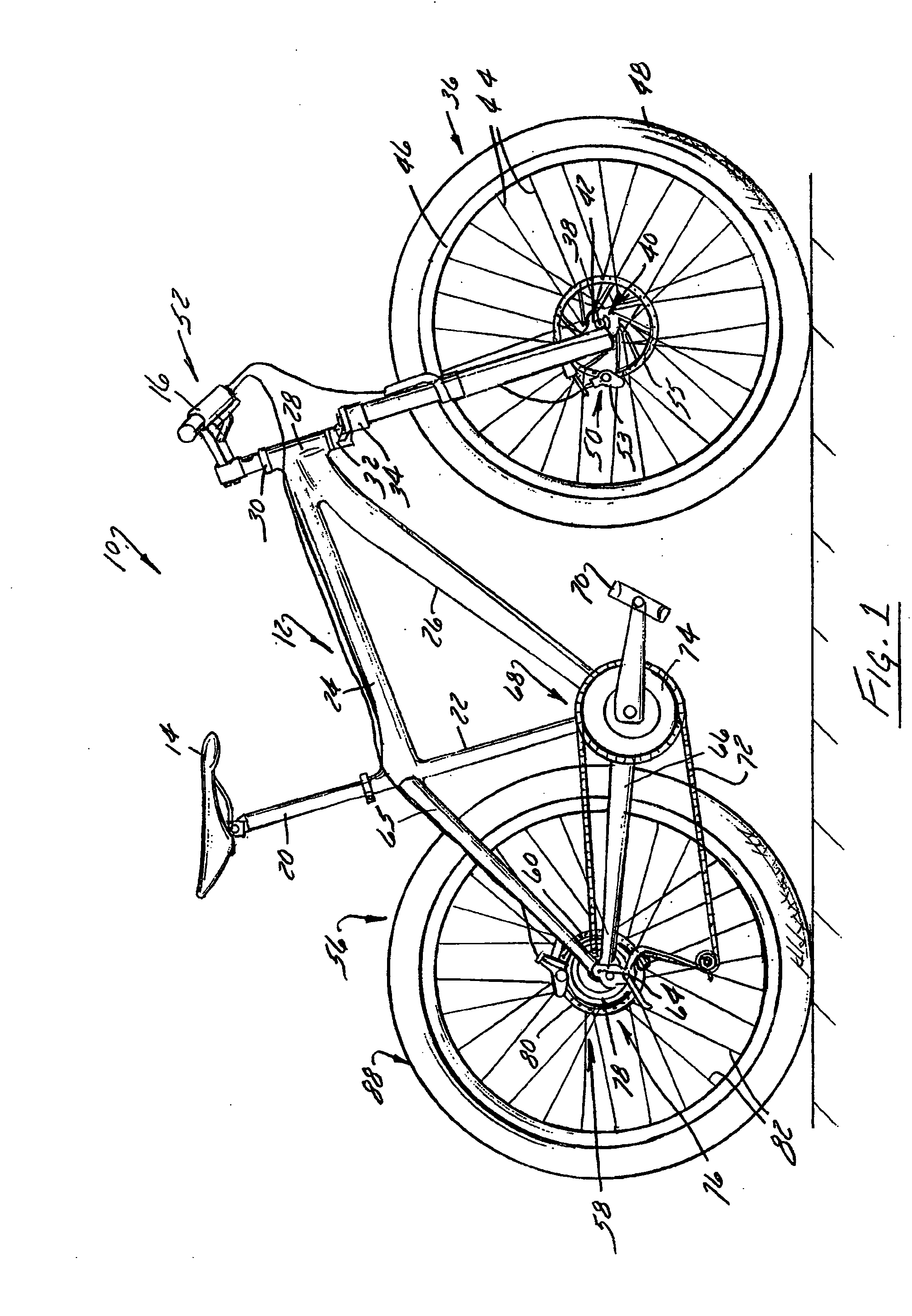 Bicycle wheel assembly having dissimilar lateral spoke lacings