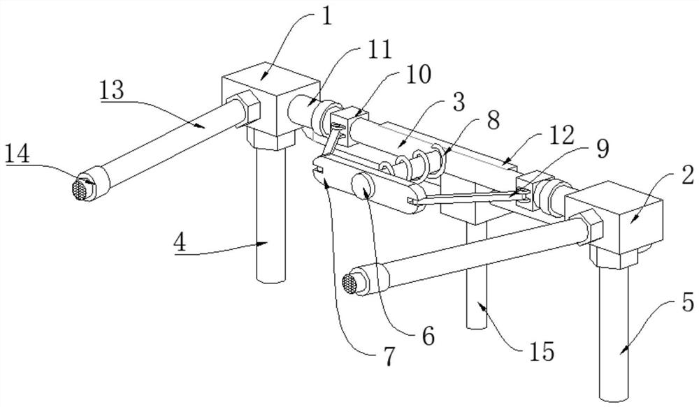 A bitumen spraying device for waterproof coiled material