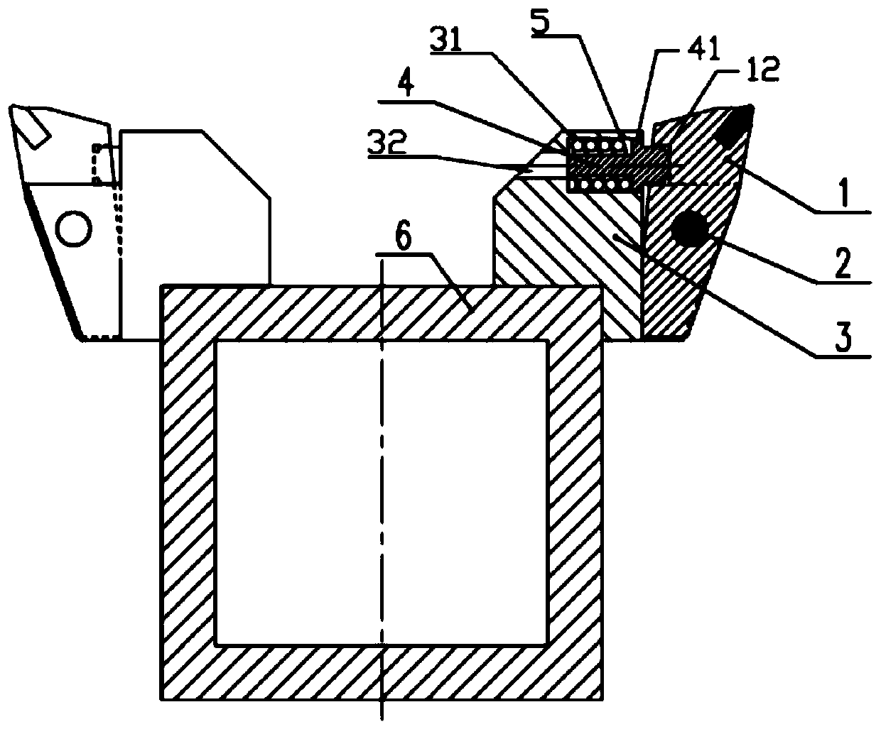 Shield tunneling machine cutter with cushion device