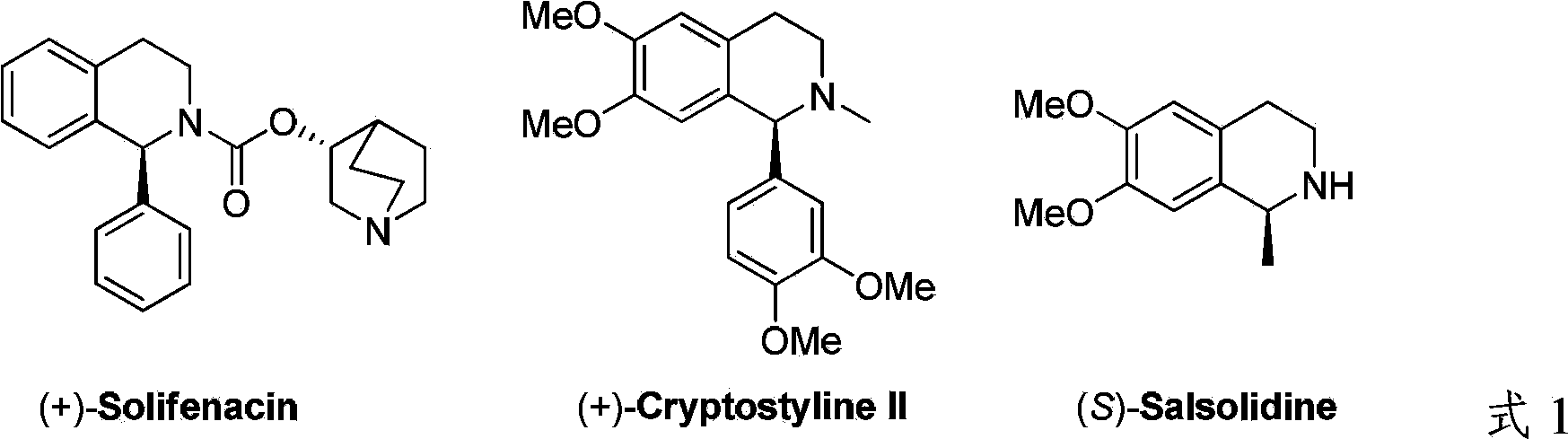 Method for synthesizing chiraltetrahydro naphthalenederivate through asymmetric hydrogenation on isoquinoline by means of iridium catalyst