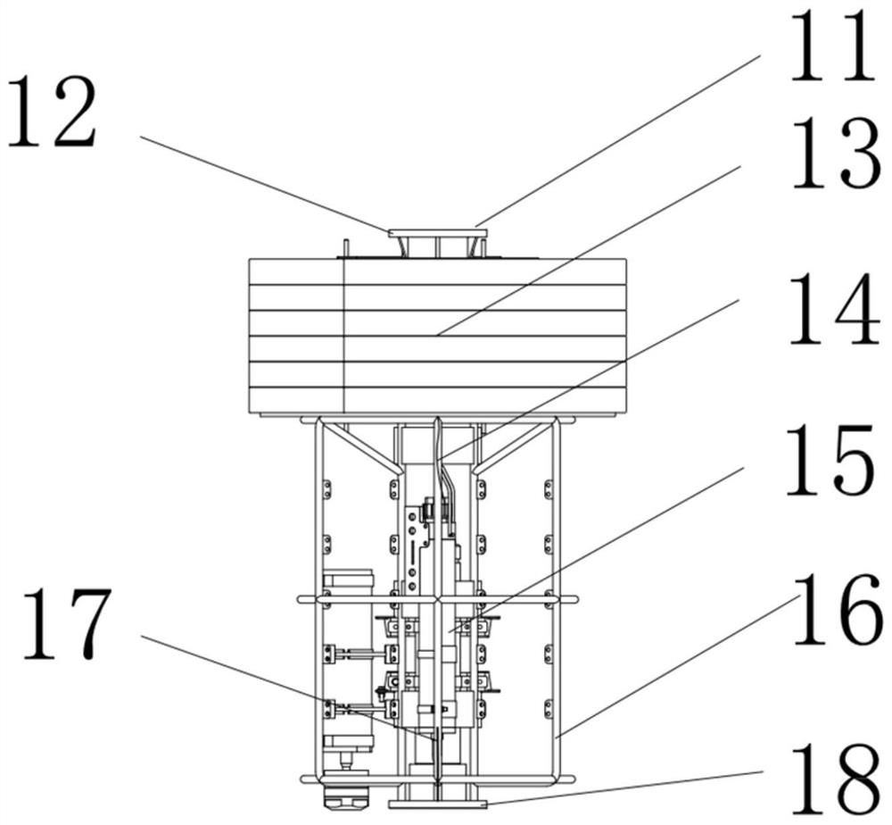 Distributed buoyancy configuration subsurface buoy system with section real-time power supply and communication functions